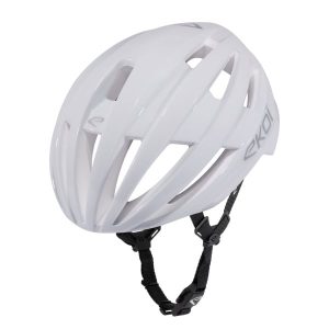 Casco EKOI Perf GARA Blanco Logo Plata