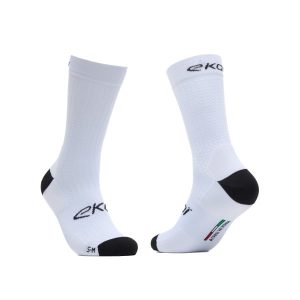 Calcetines de ciclismo EKOI Perf 18 cm Blancos