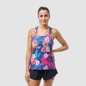 Camiseta de tirantes para mujer EKOI RUN Tropical