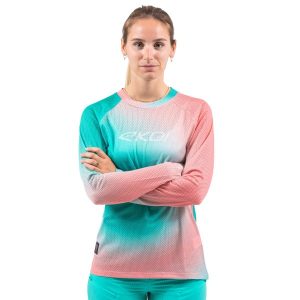 Maillot de manga larga para mujer EKOI Perf MTB RUTS N WAVES Azul