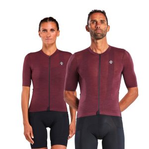 Maillot Merinos Unisex Perf Gravel Burdeos