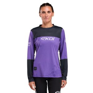 MAILLOT VTT MANCHES LONGUES PERF VIOLET FEMME
