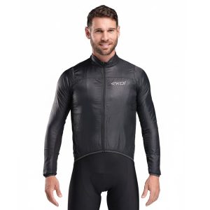 Chaqueta cortavientos EKOI Perf WINDPROOF LIGHT POCKET Negra
