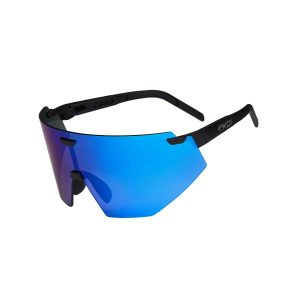 Gafas EKOI Racing AEROLITE Negro Plata REVO Azul Cat3